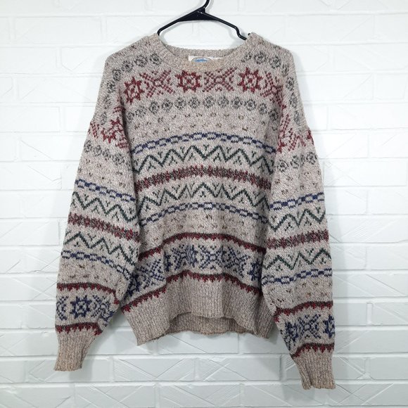 Environmental Clothing Other - Vintage Wool Blend Environmental Clothing Colorful Fair Isle Knit Sweater